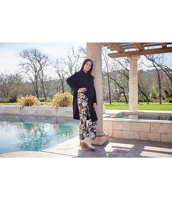 Bryn Walker Modal Ponti Floral Print High Waist Flare Leg Pants Product Image