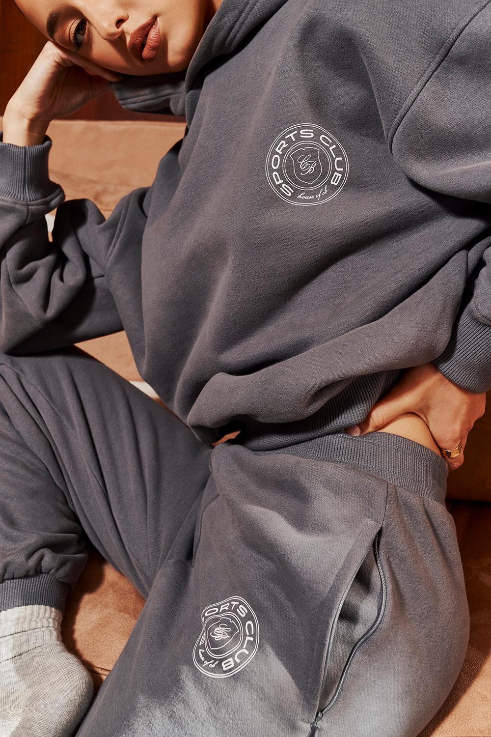 Muse  slate cotton fleece-back hoodie - sale Product Image