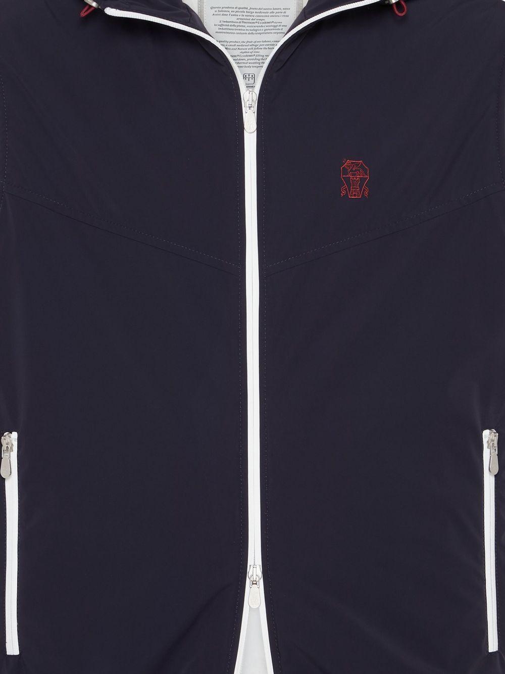 zip-up hooded gilet Product Image