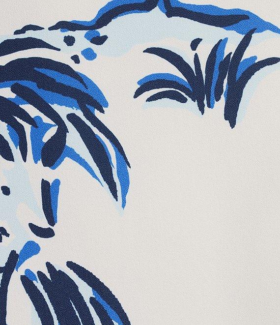 Lilly Pulitzer Julienne Printed Satin Back Crepe Crew Neck Sleeveless Bow Shift Dress Product Image