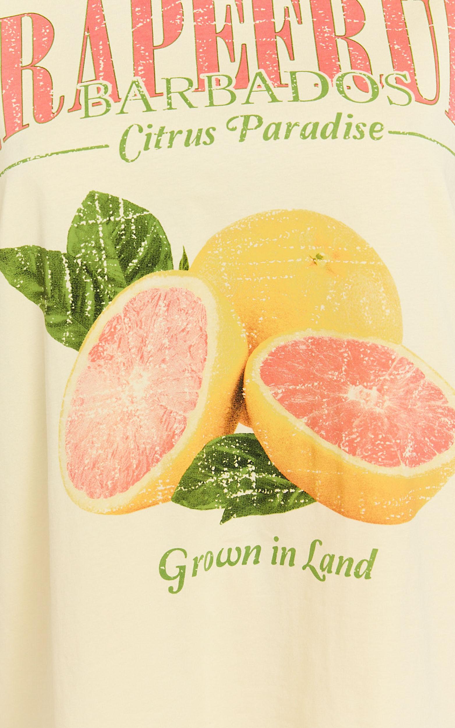 Duffy Two Piece Top and Shorts Set - Grapefruit Paradise T-shirt Set in Yellow/Pink Product Image