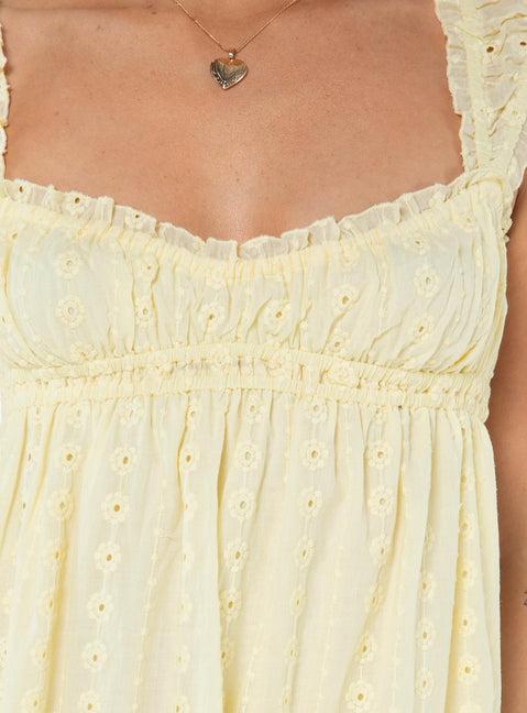 Carlita Mini Dress Yellow Product Image