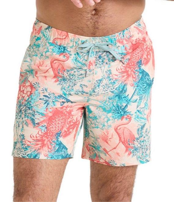SAXX Oh Buoy 2N1 Vacation Collage Print 7#double; Inseam Volley Swim Trunks Product Image