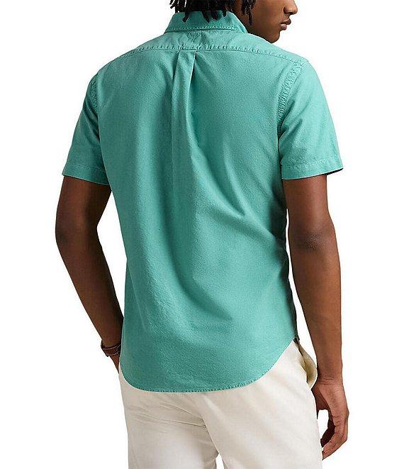 Polo Ralph Lauren Solid Garment-Dye Oxford Short Sleeve Woven Shirt Product Image