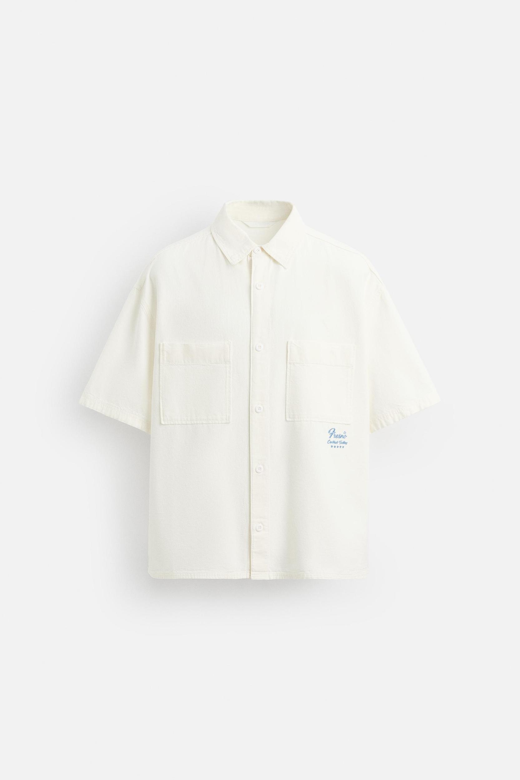 CONTRAST EMBROIDERY SHIRT Product Image