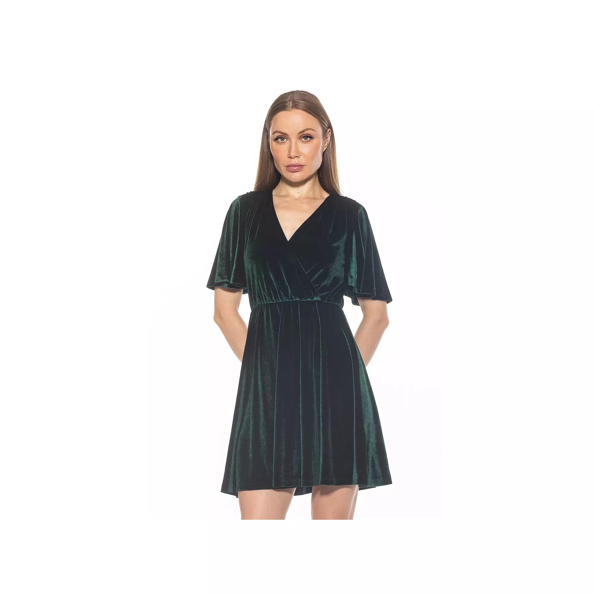 Women's ALEXIA ADMOR Oakless Flutter Sleeve Fit & Flare Dress,  Product Image