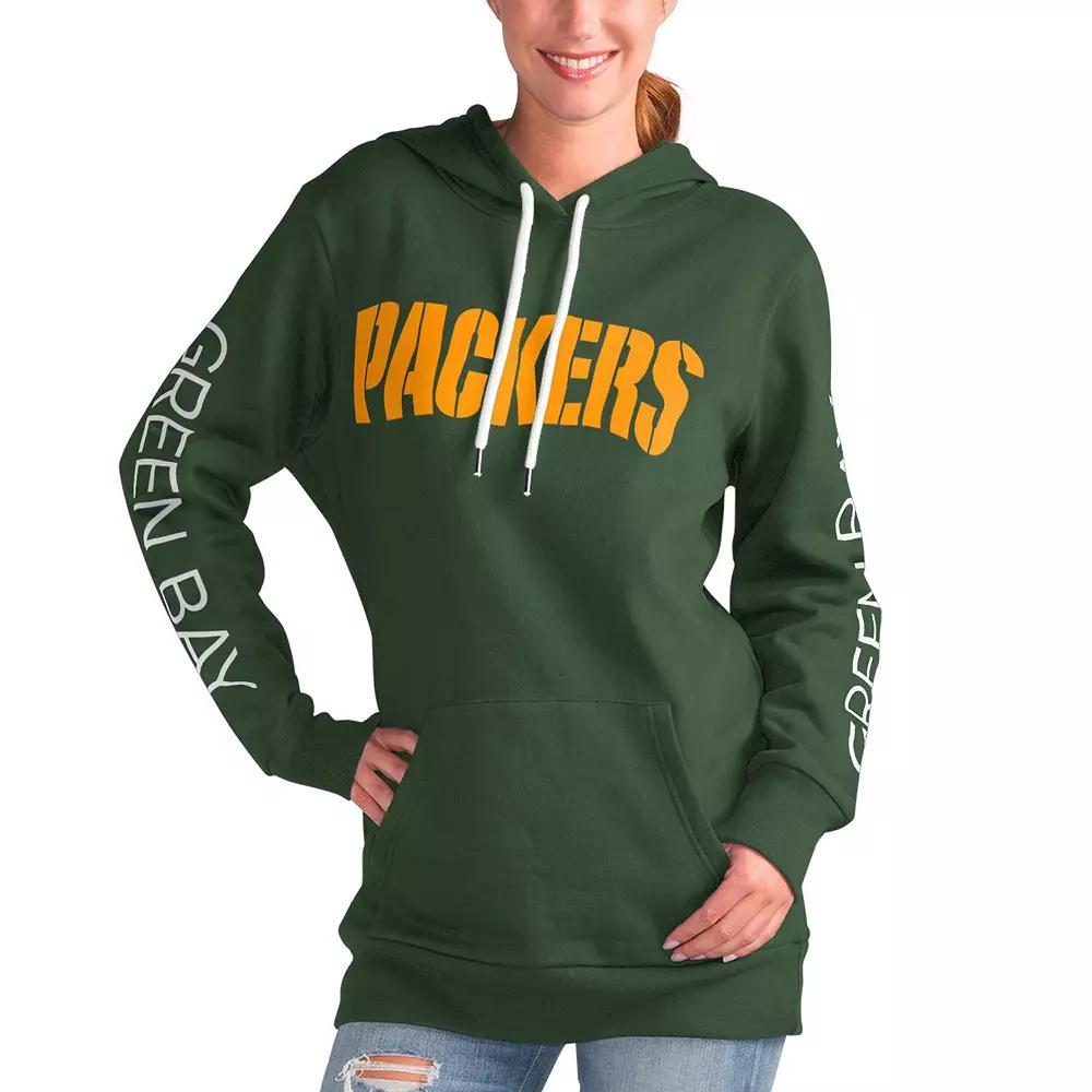 Women's G-III 4Her by Carl Banks Green Green Bay Packers Extra Inning Pullover Hoodie,  Product Image
