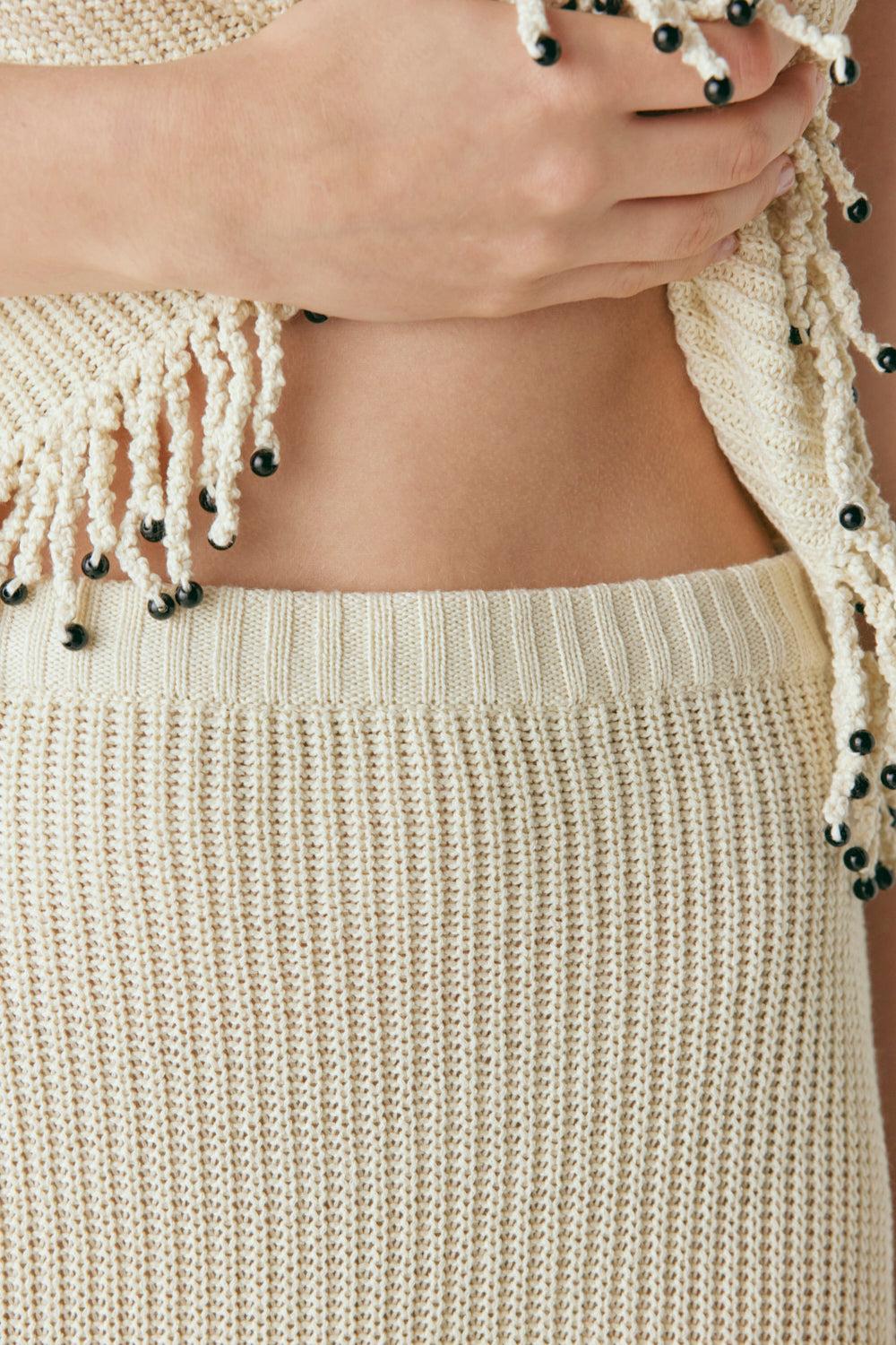 Coco Knit Mini Skirt Natural Product Image