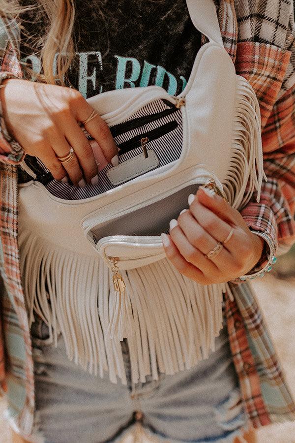 Trip Of My Life Fringe Fanny Pack In Ivory Product Image