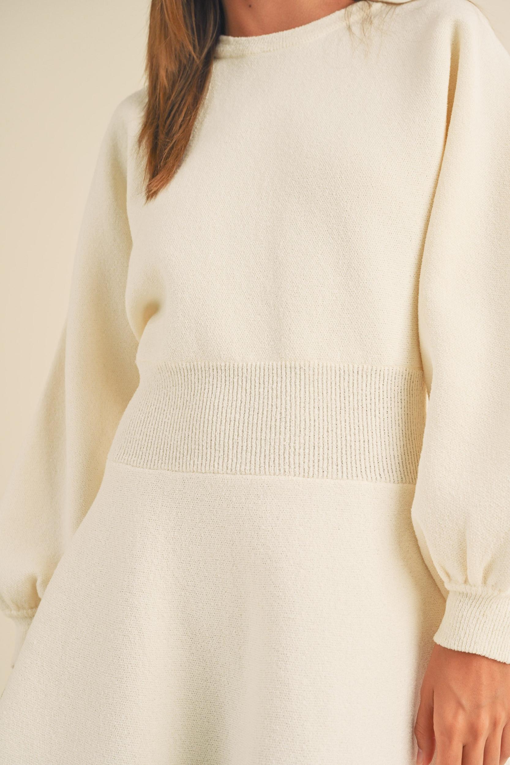 Balloon Sleeve Sweater Dress Product Image