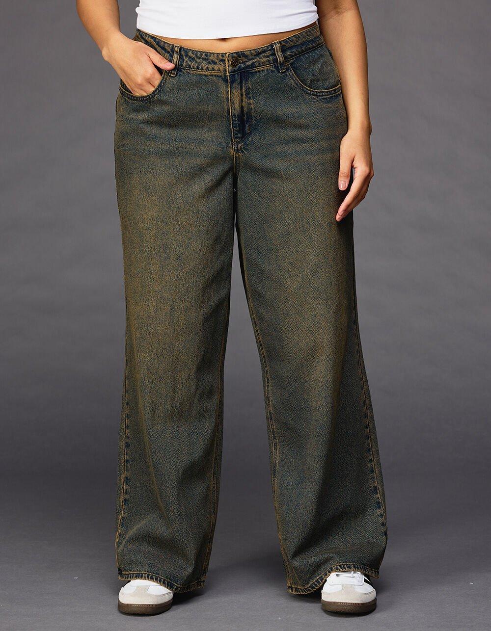 RSQ Womens Low Rise Baggy Jeans - DARK TINT Product Image