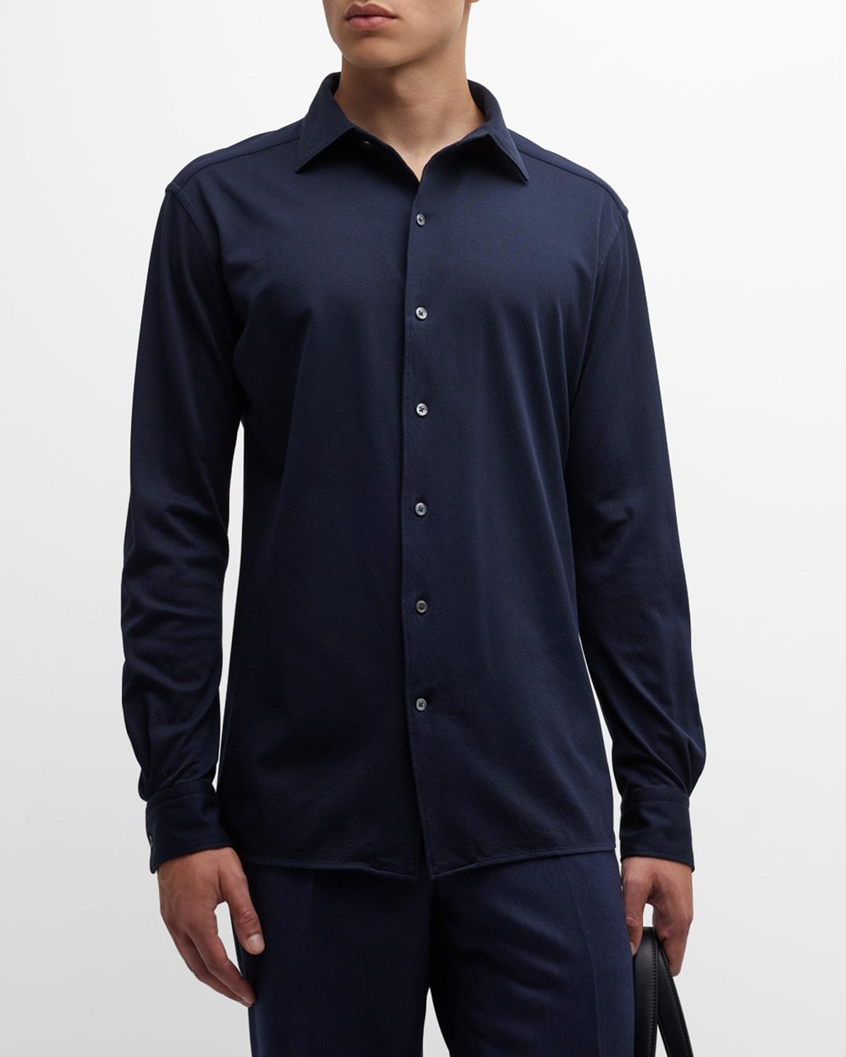Mens Cashmere Jersey Sport Shirt Product Image
