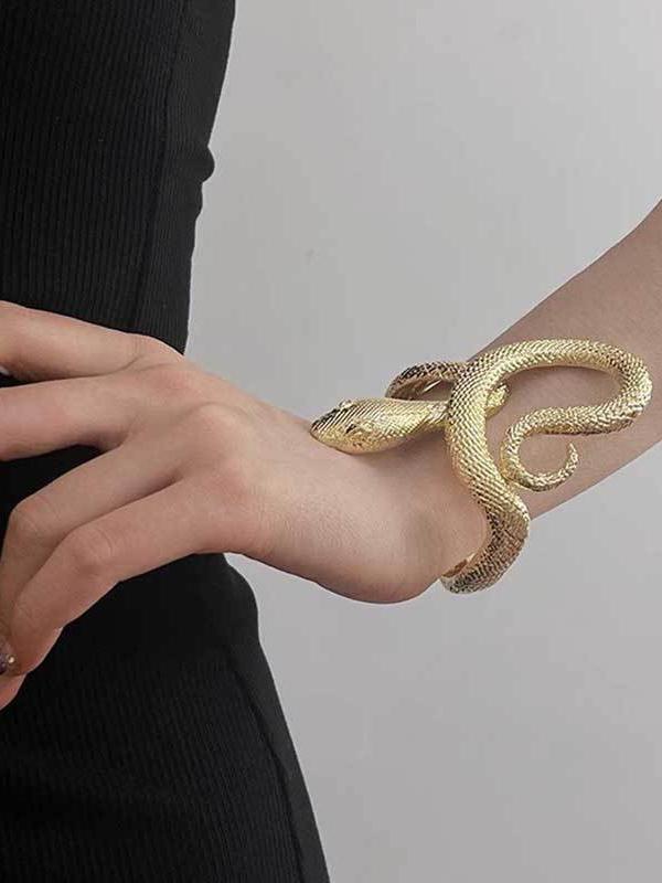 Geometric Snake Shape Solid Color Bracelet Accessories Product Image