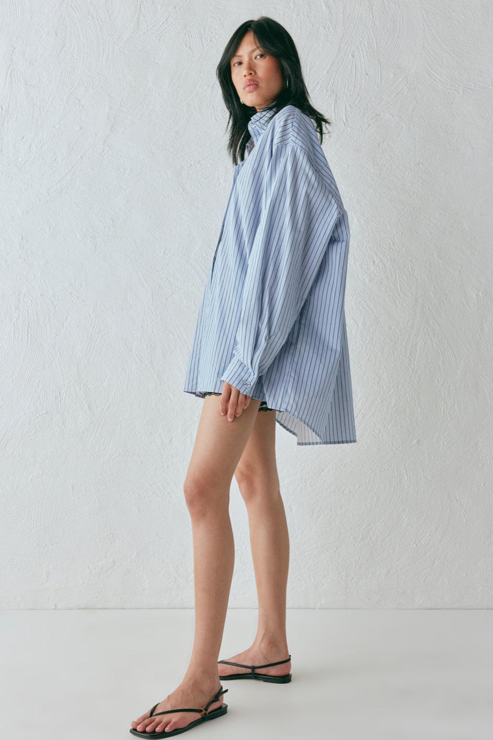 June Shirt Blue Stripe Product Image