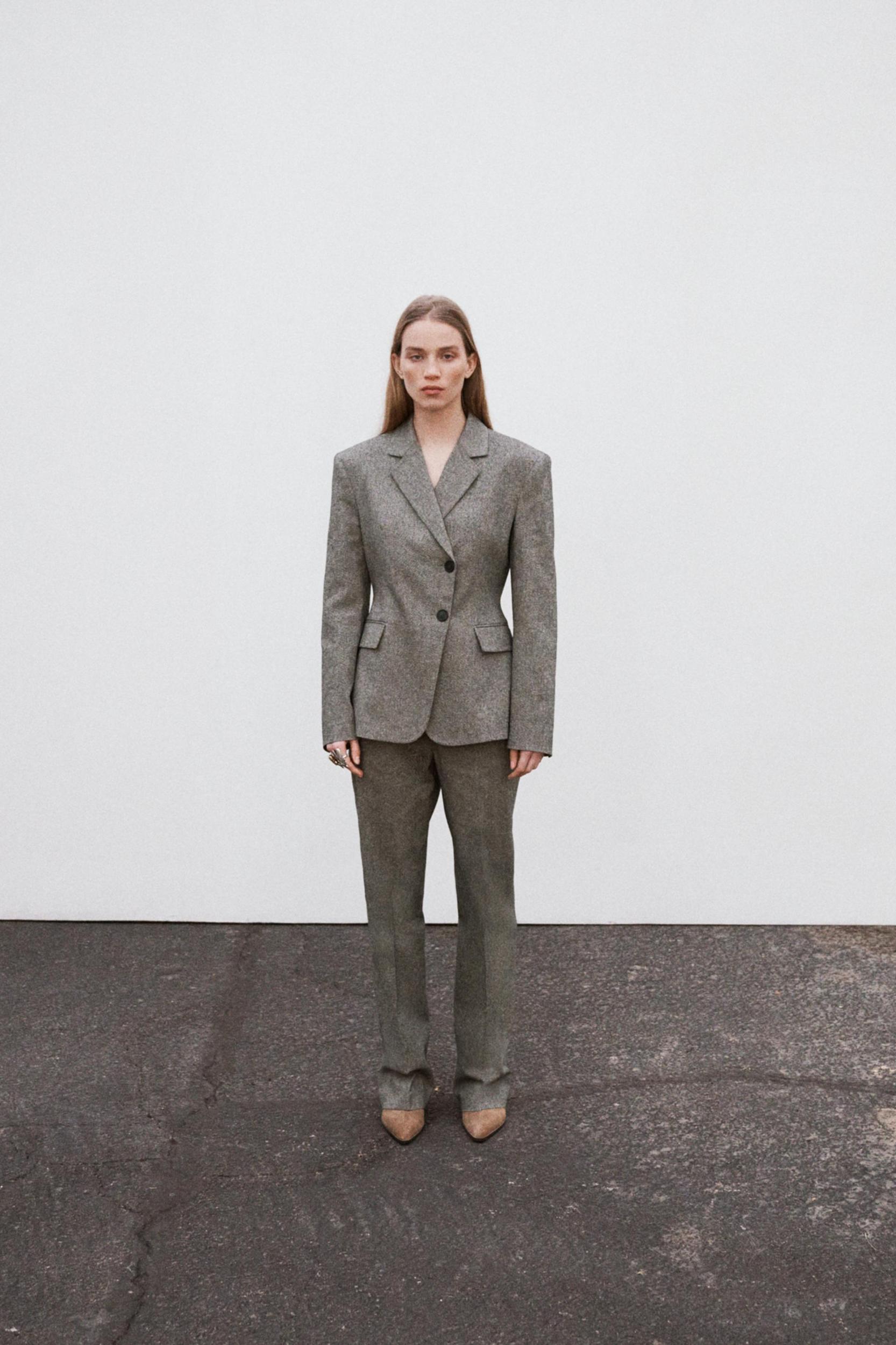 HEATHERED STRAIGHT LEG PANTS Product Image