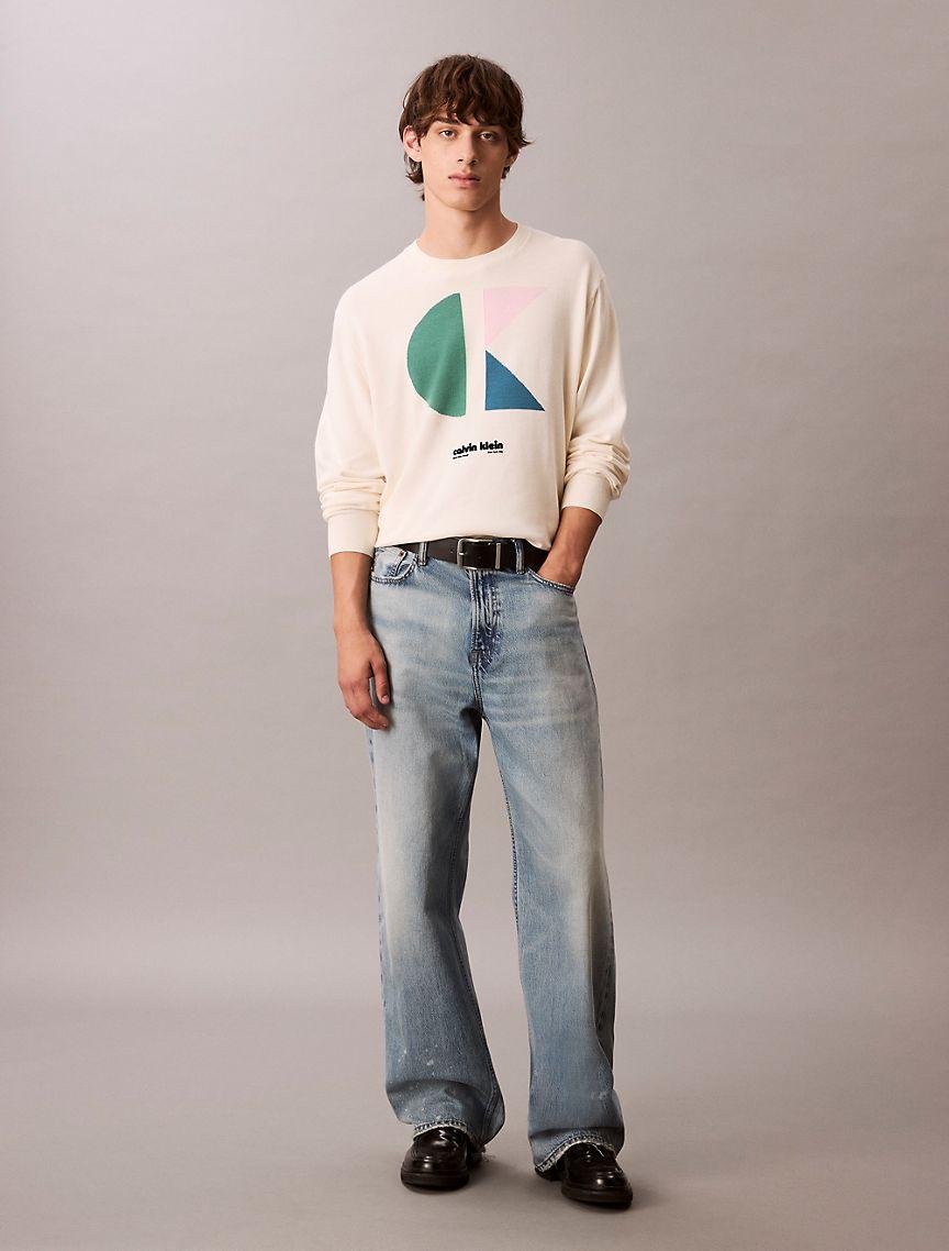 Colorblock Logo Graphic Classic Sweater Product Image