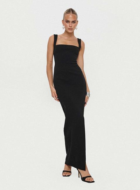 Bombshell Maxi Dress Black Product Image