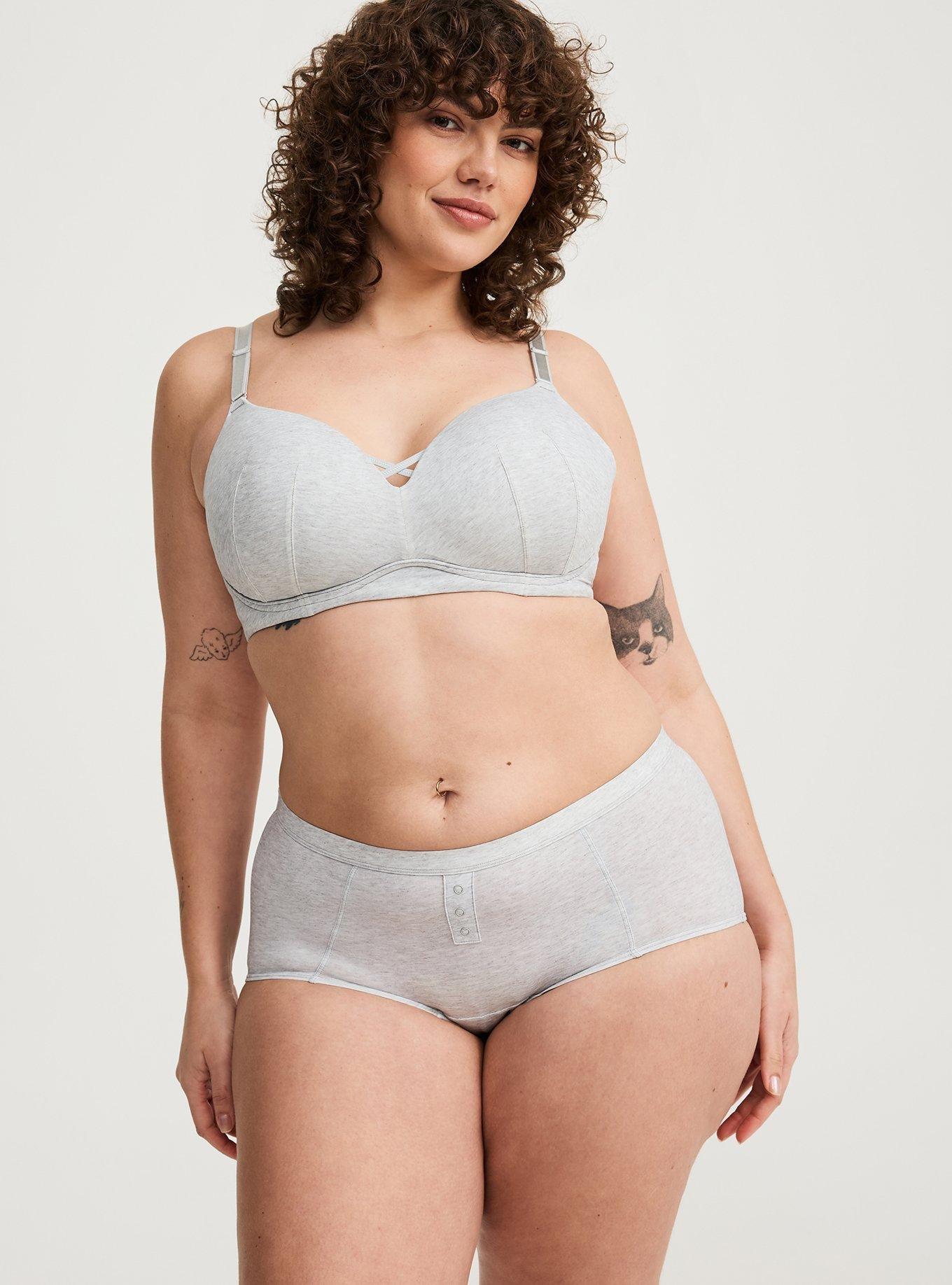 Mid-Rise Boyshort Panty with Placket Product Image