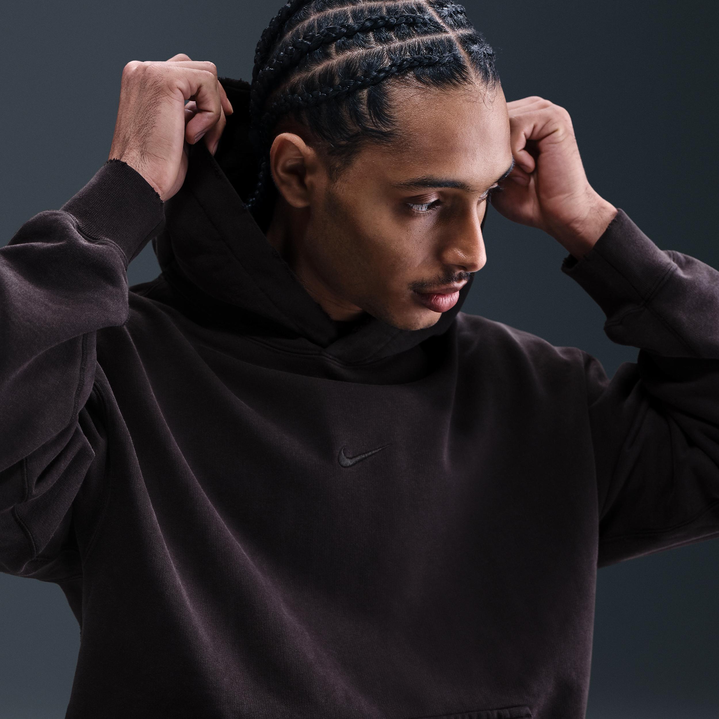 Nike Mens Solo Swoosh French Terry Pullover Hoodie | IB8749-010 Product Image