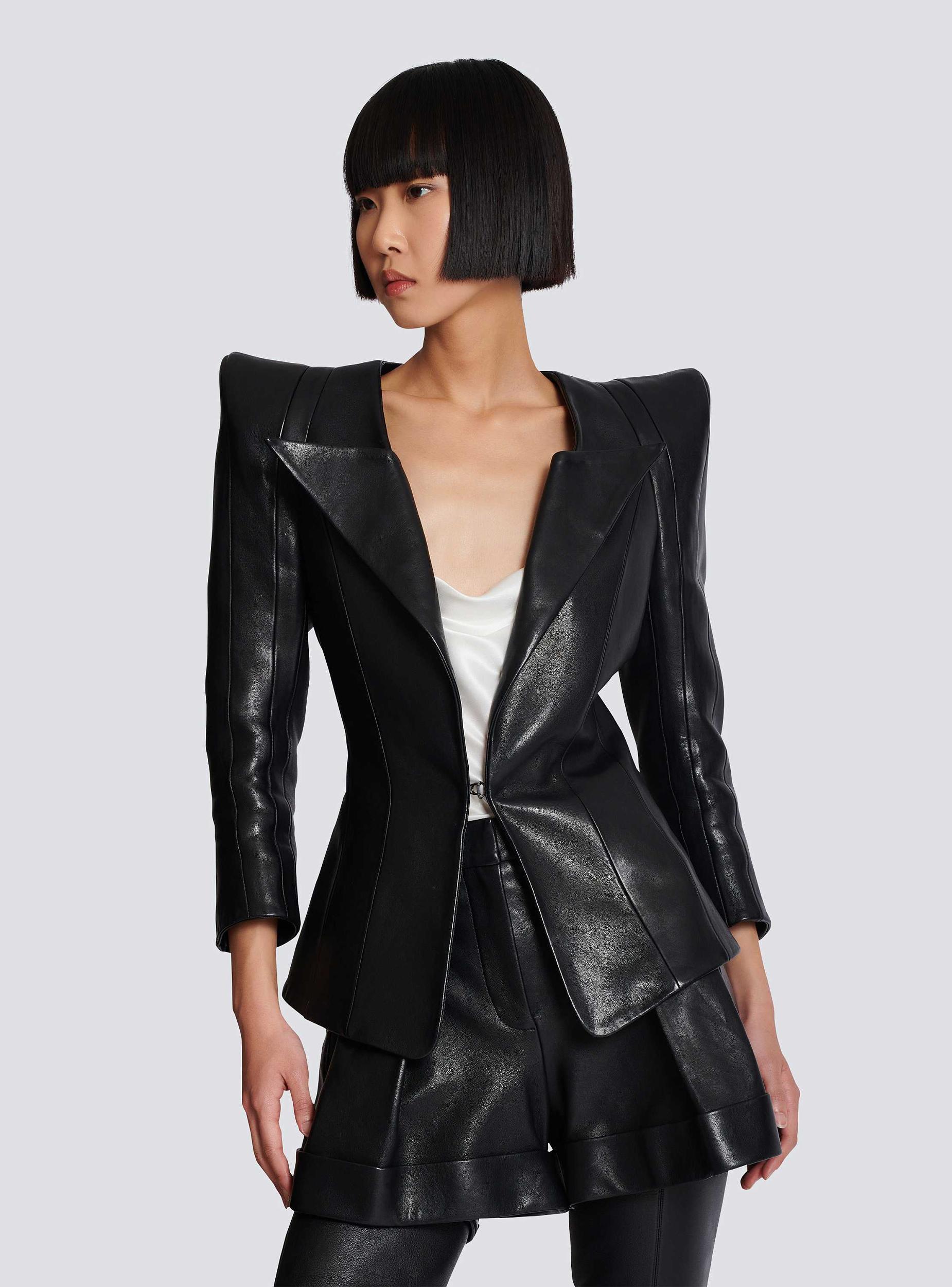 Fitted lambskin jacket Product Image