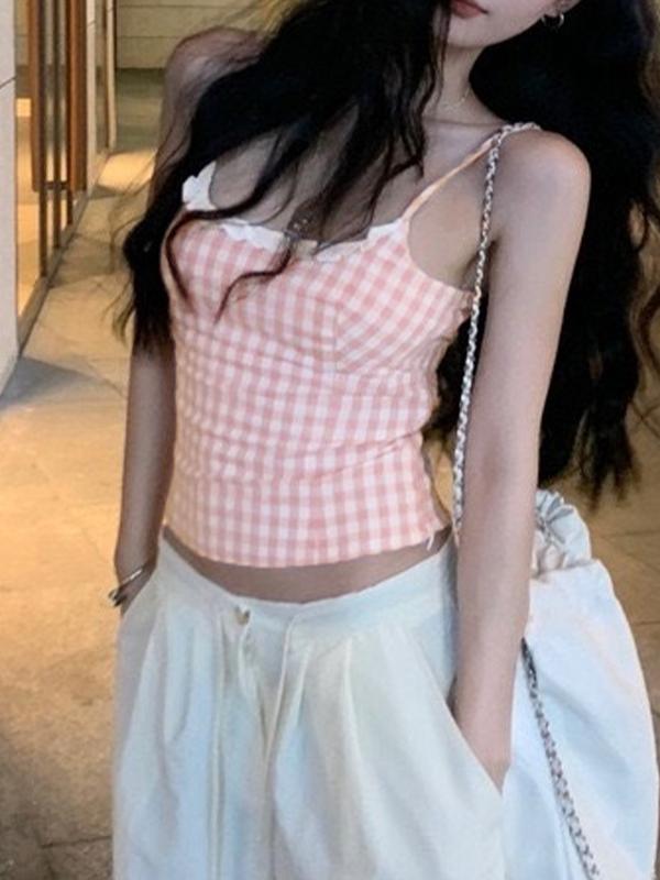 Plaid Print Cami Top Product Image