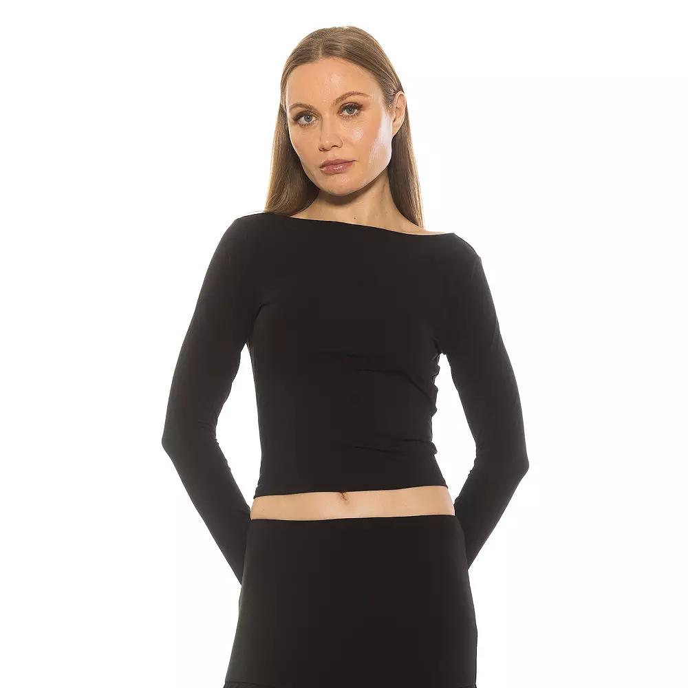 Women's ALEXIA ADMOR Dahlia Boatneck Long Sleeve Shirt,  Product Image