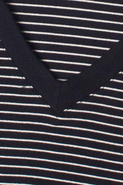 Striped Crop Polo Tee Product Image