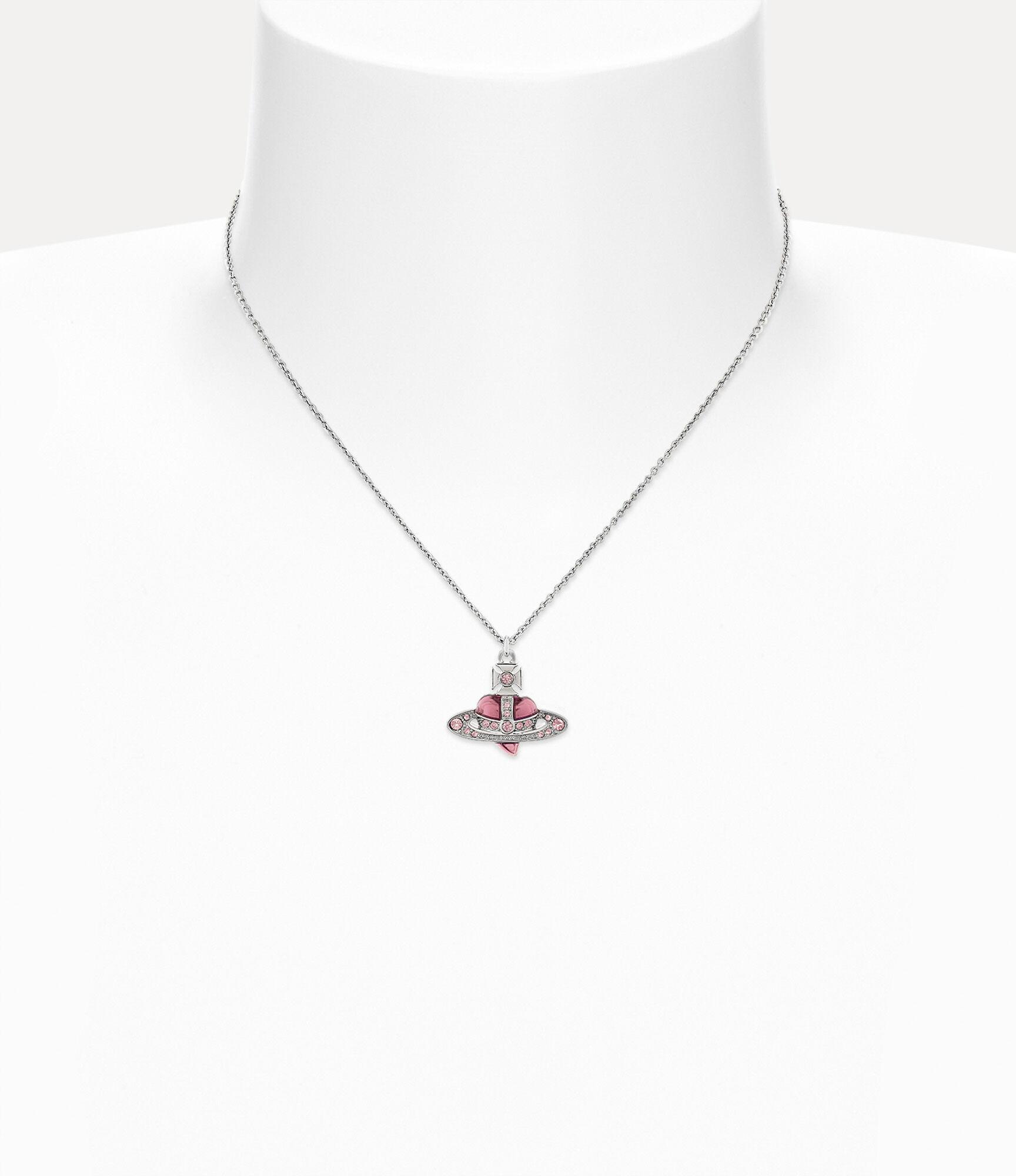New Diamante Heart Pendant Necklace Product Image