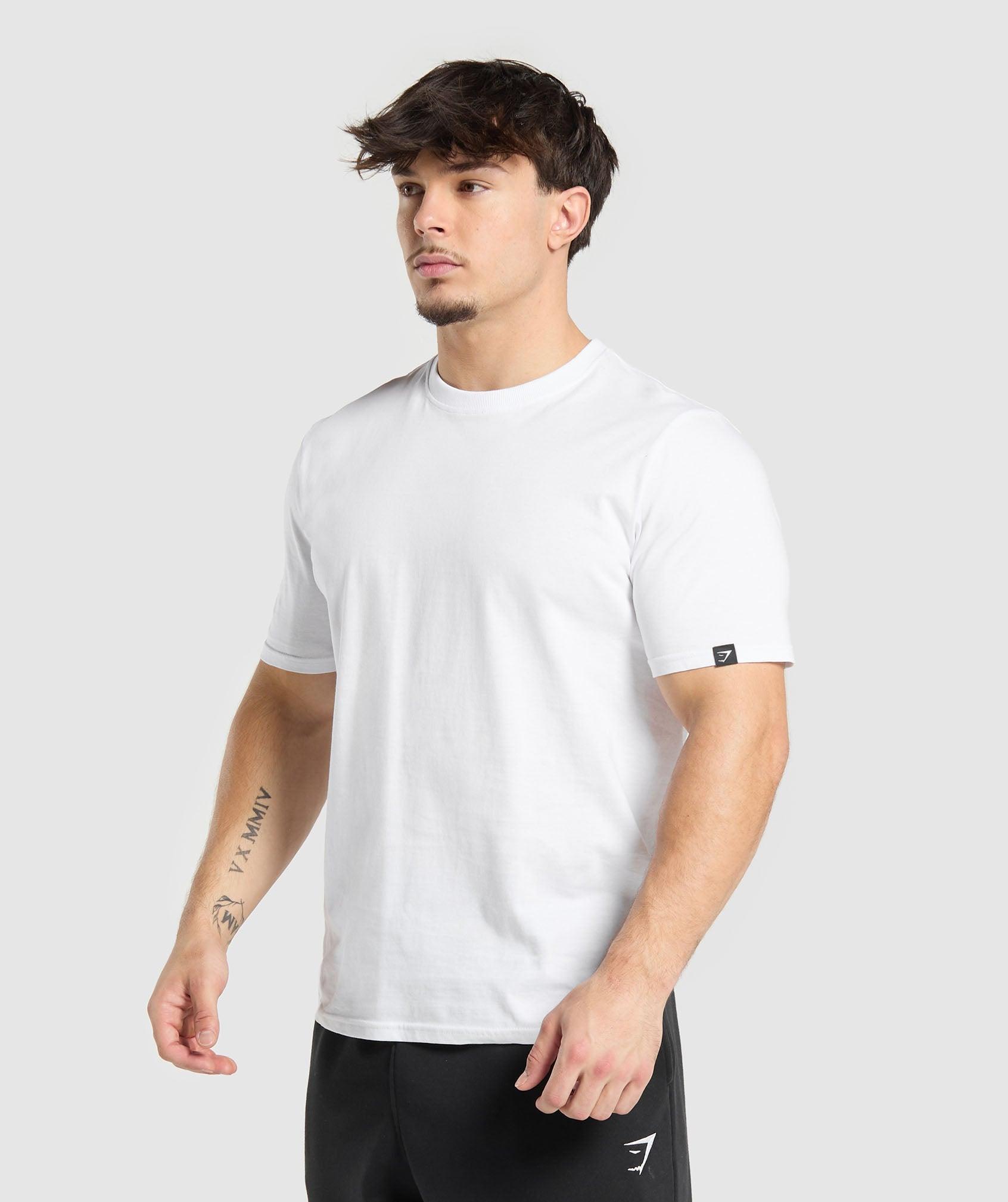 Gymshark T-Shirt 2 Pack - White/Black Male Product Image