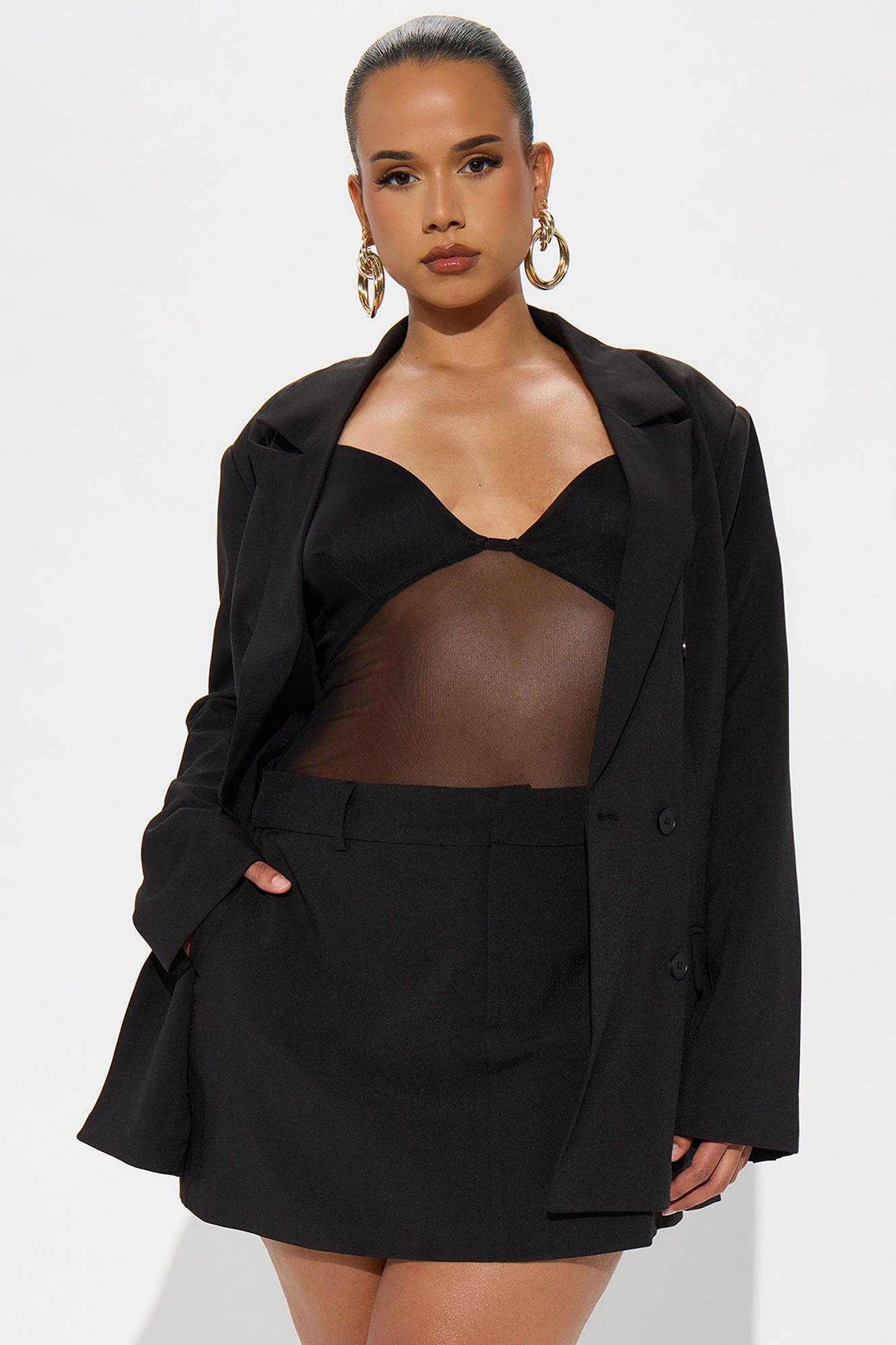 Giselle Double Breasted Hourglass Blazer - Black Female Product Image