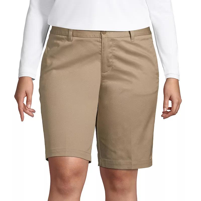 Women's Lands' End Front Blend Chino Shorts,  Product Image