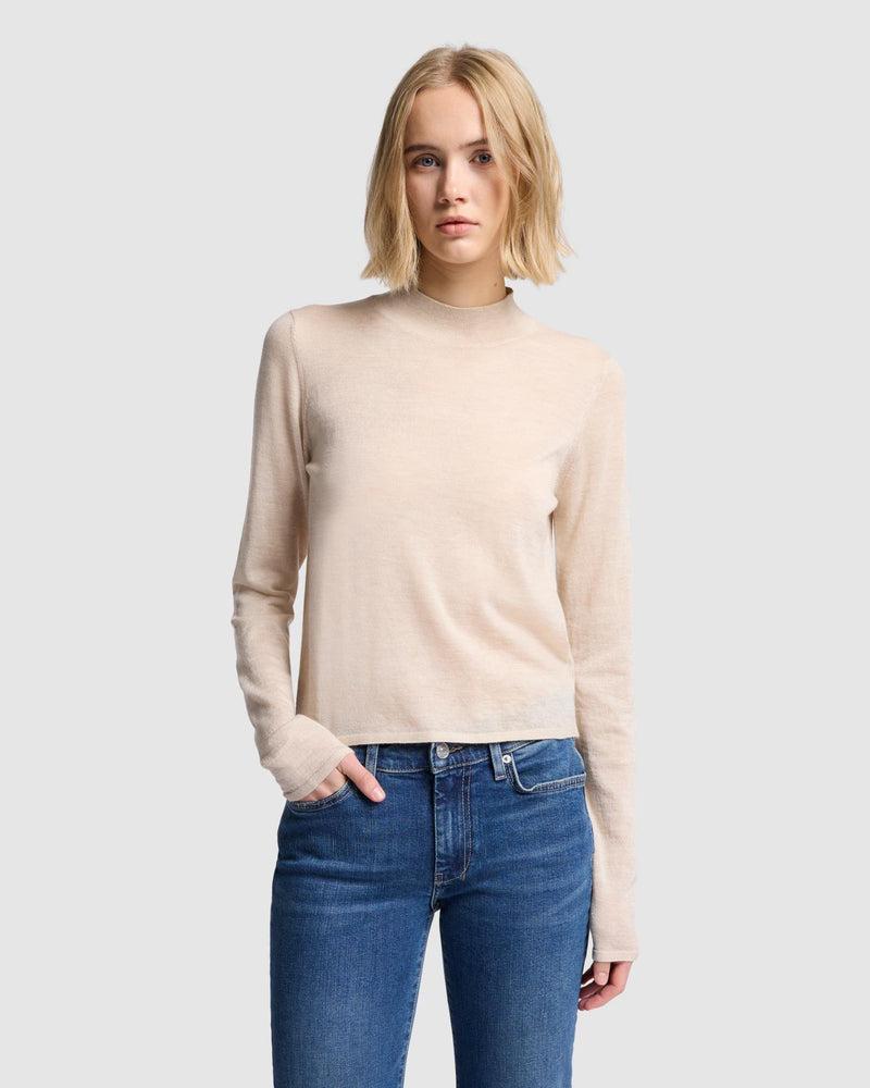 Cashmere Mock Neck Sweater Product Image