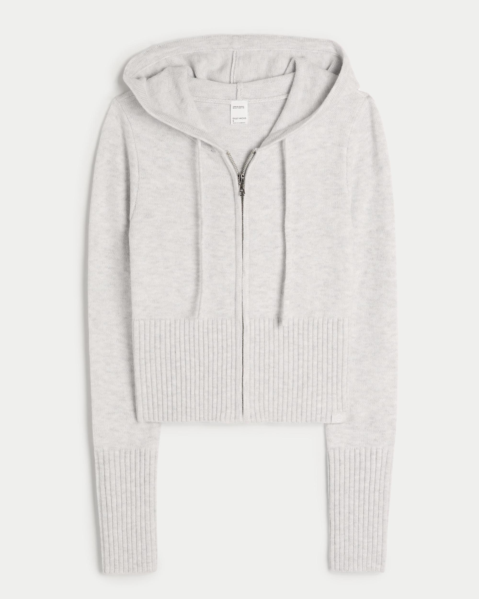 Gilly Hicks Sweater-Knit Zip-Up Hoodie Product Image