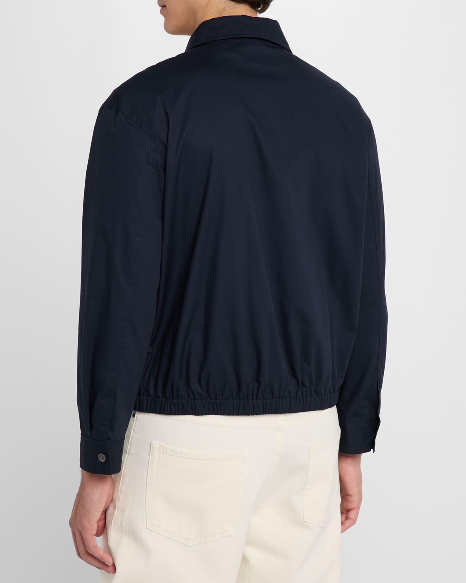 Men's Zip-Front Cotton Poplin Jacket Product Image