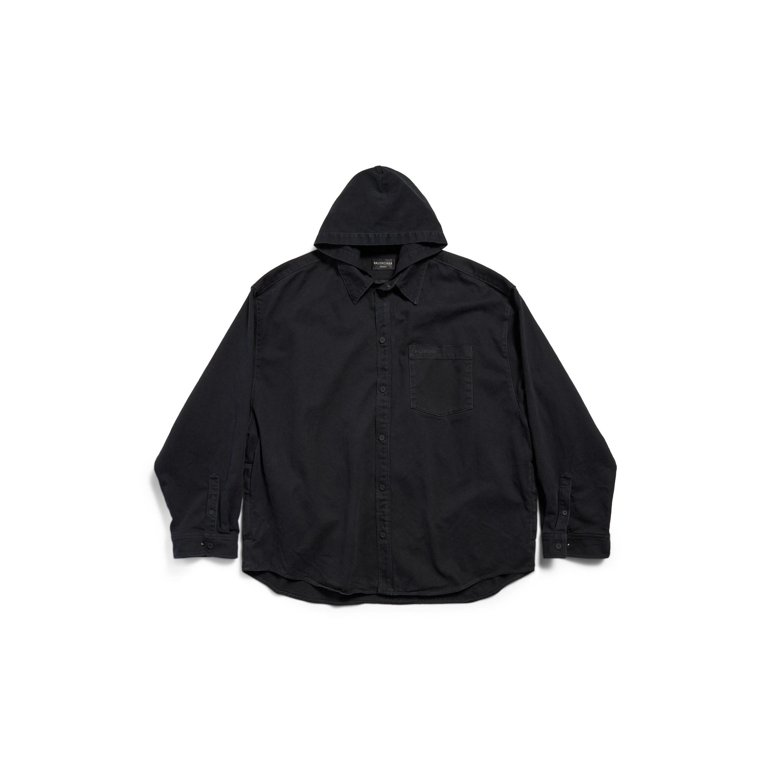 Men's Shirt Parka in Black Product Image