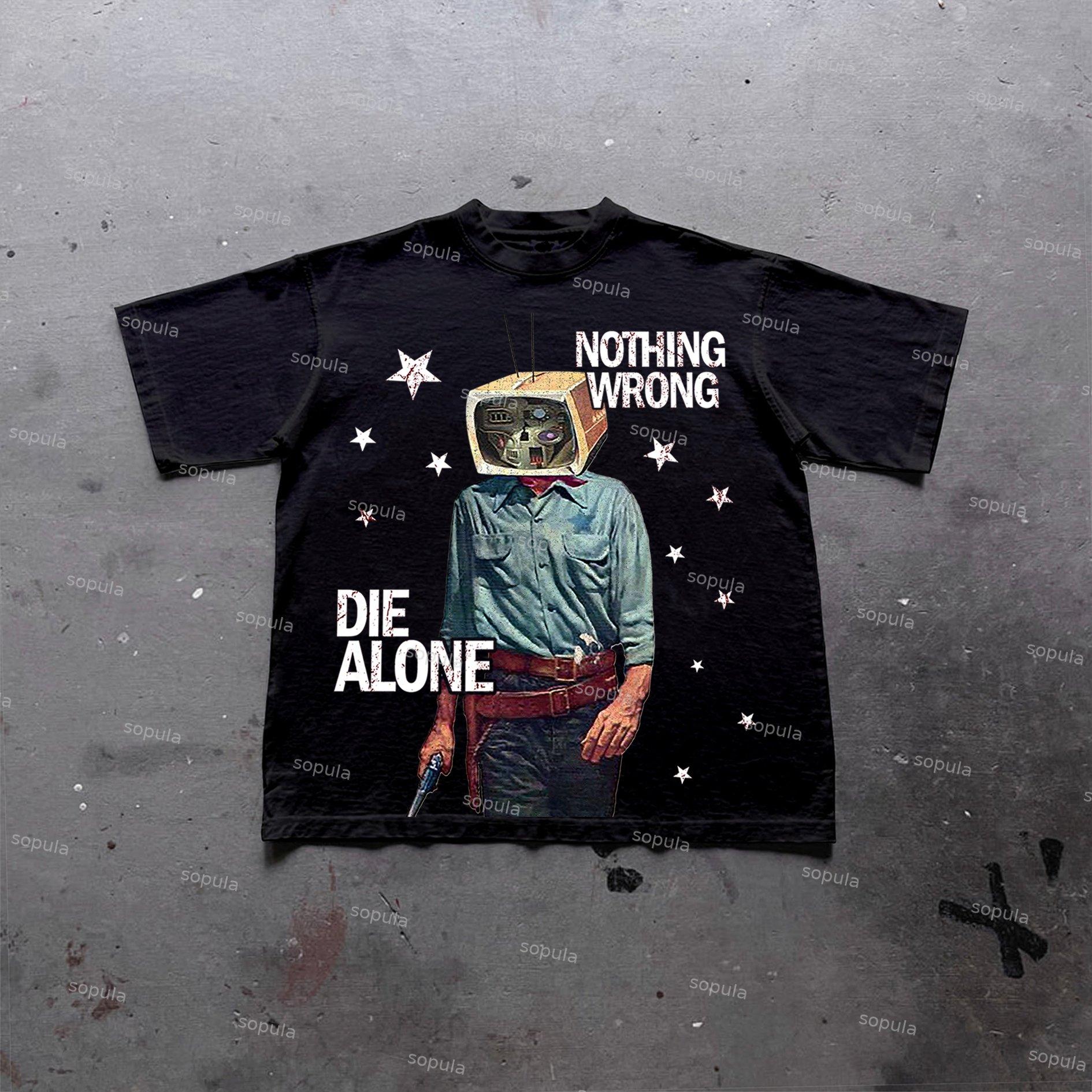 Sopula Nothing Wrong Graphic Print Cotton T-Shirt Product Image