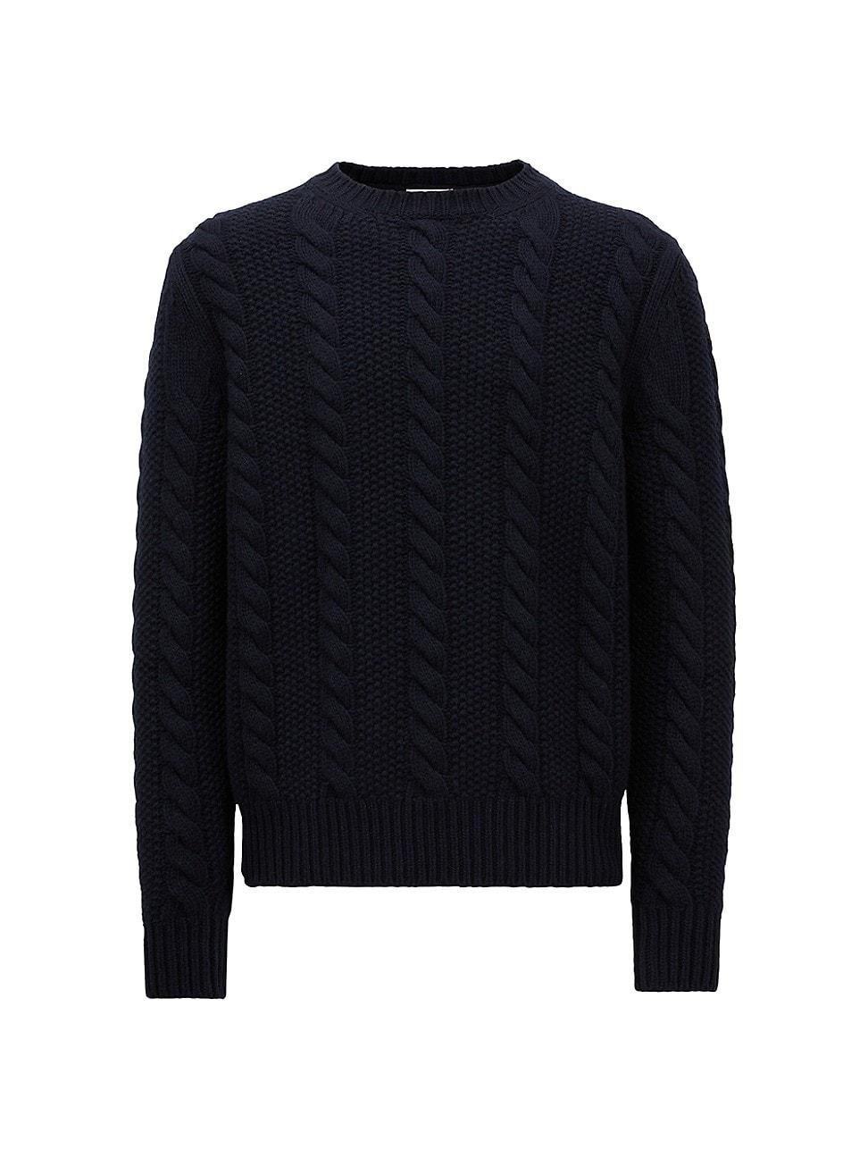 Mens Wool and Cashmere Knit Sweater Product Image