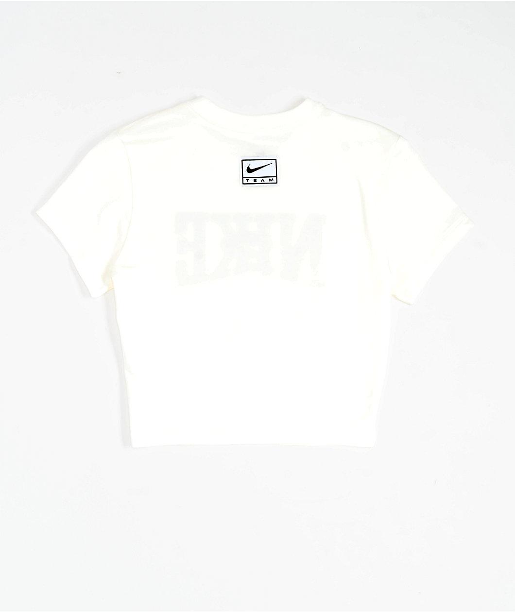 Nike Sportswear Street Logo White Slim Crop T-Shirt Product Image