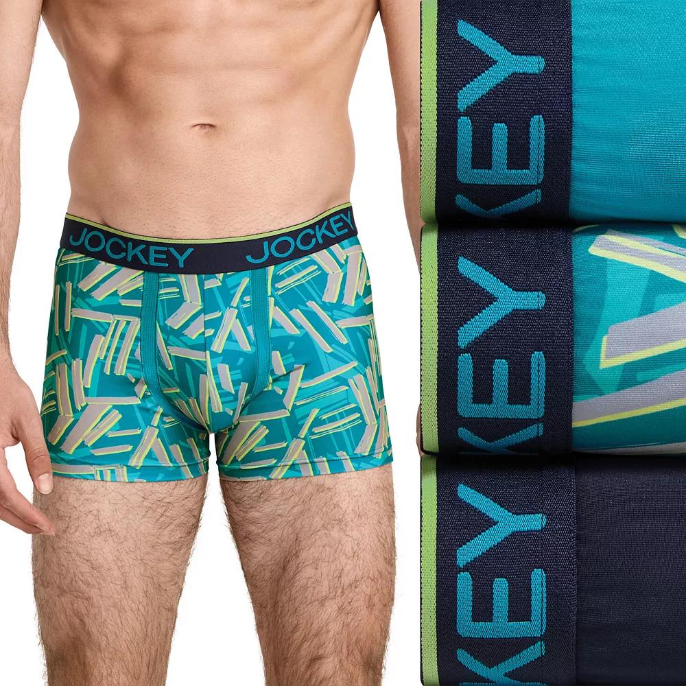 Men's Jockey® 3-pack Chafe Proof Pouch Microfiber Trunk, Size: Large, Blue Team Product Image