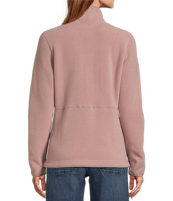 L.L.Bean Mountain Classic Stand Collar Long Sleeve Pocketed Fleece Knit Jacket Product Image