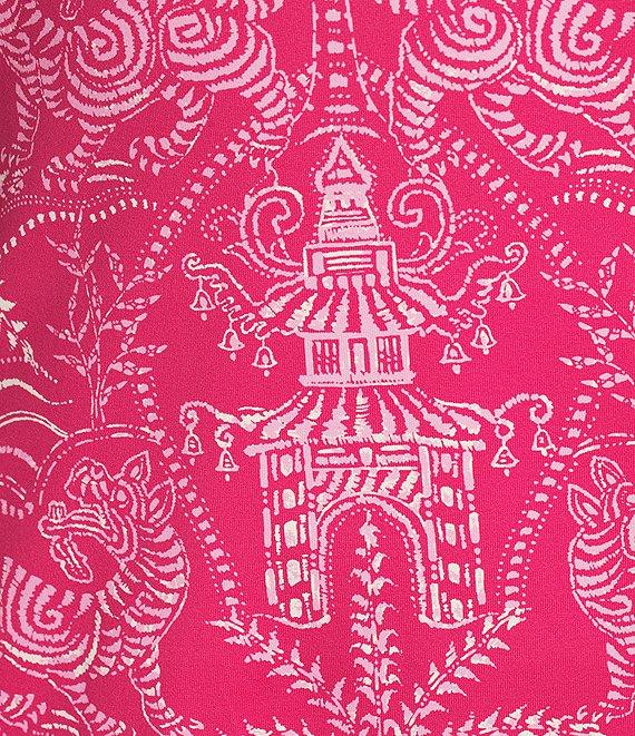 J.McLaughlin Dorte Printed Catalina Cloth Point Collar Cap Sleeve Dress Product Image