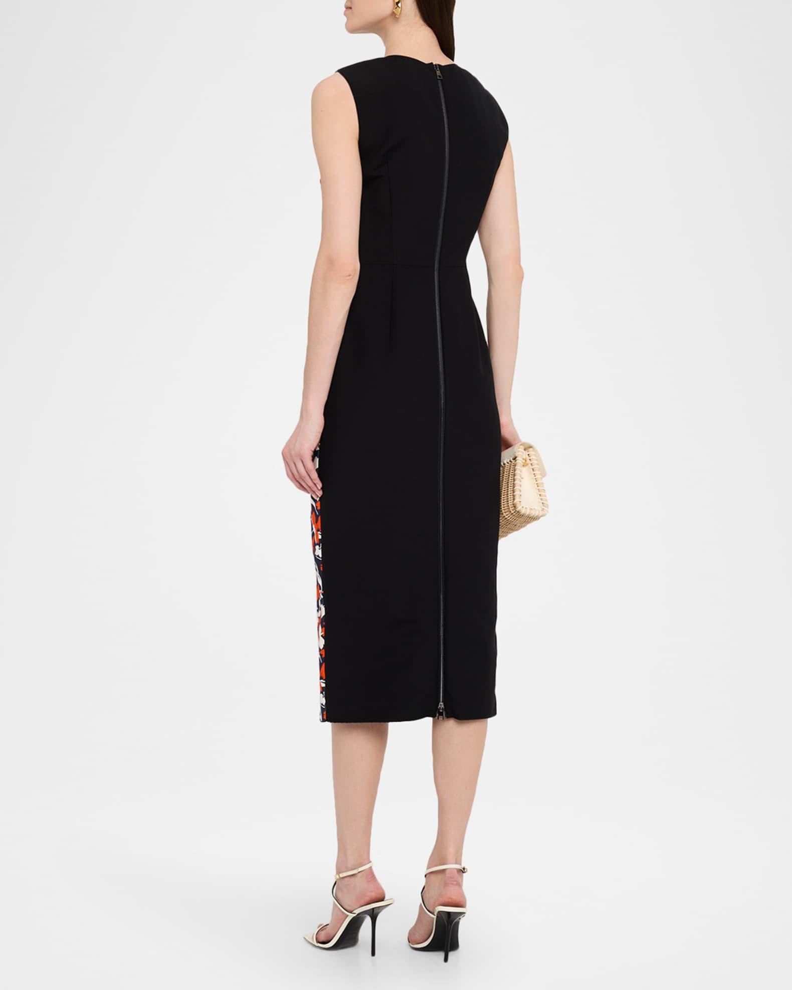 Sleeveless Floral-Print Bodycon Midi Dress Product Image