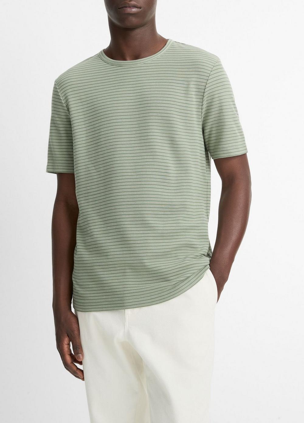 Striped Pima Cotton Piqué T-Shirt Product Image