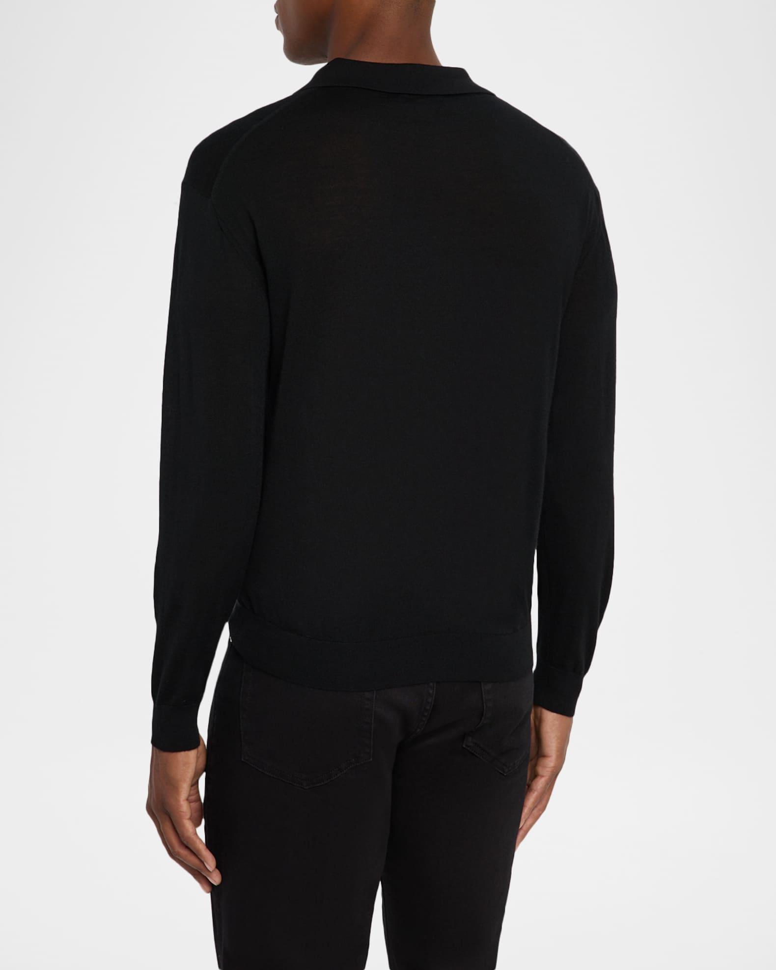 Men's Superfine Wool and Cashmere Polo Sweater Product Image