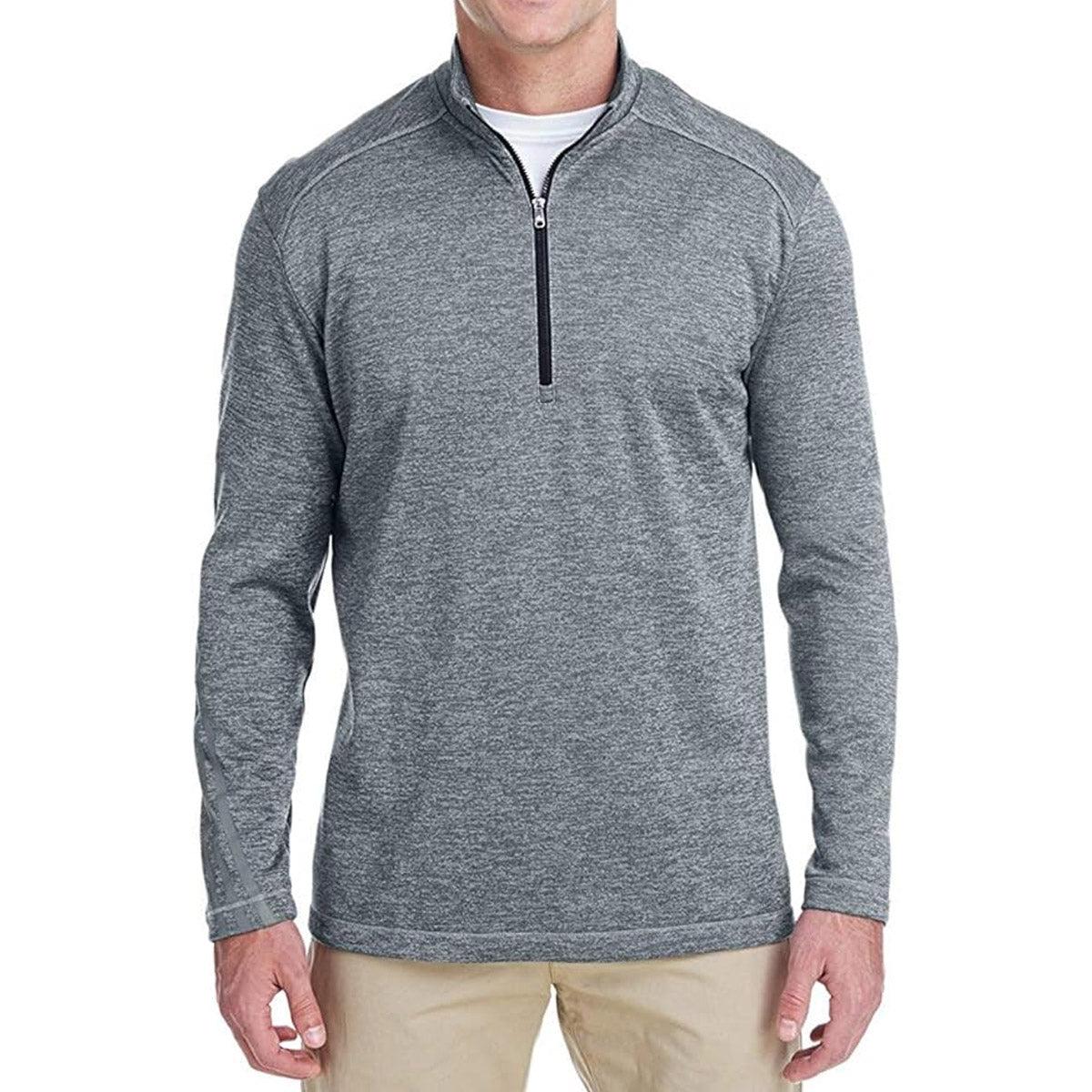 adidas Men's Brushed Terry Heathered Quarter-Zip Pullover Product Image