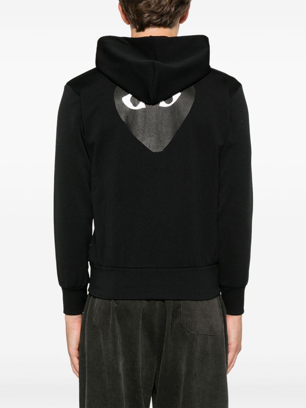 heart-patch zip-up hoodie Product Image