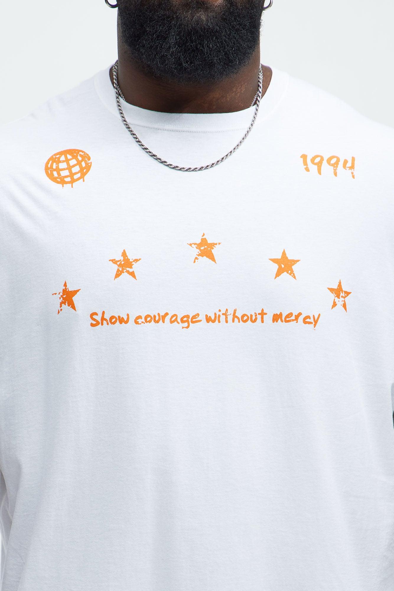 Show Courage Short Sleeve Tee - White Product Image