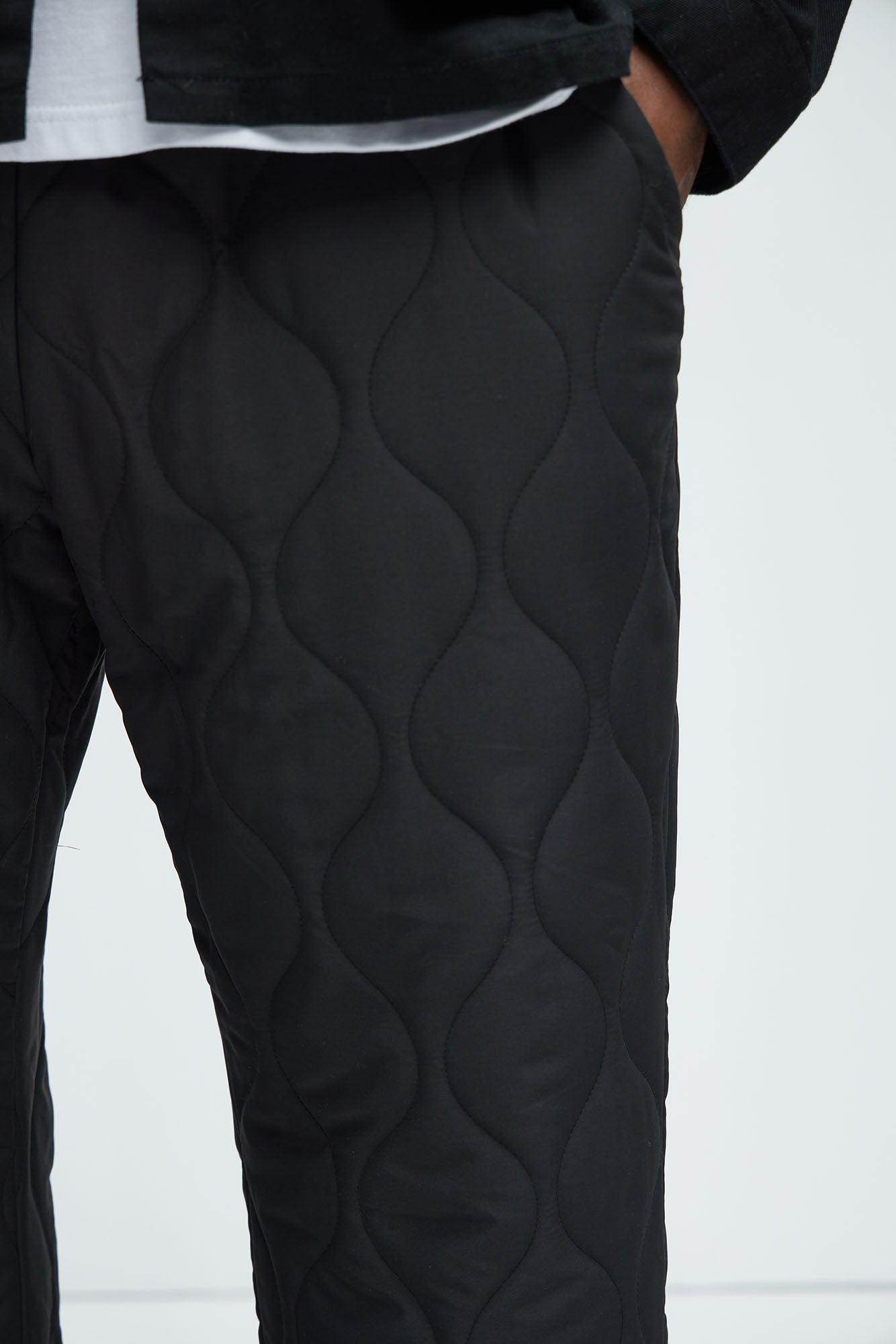 Shreddin' Slopes Straight Quilted Pants - Black Product Image