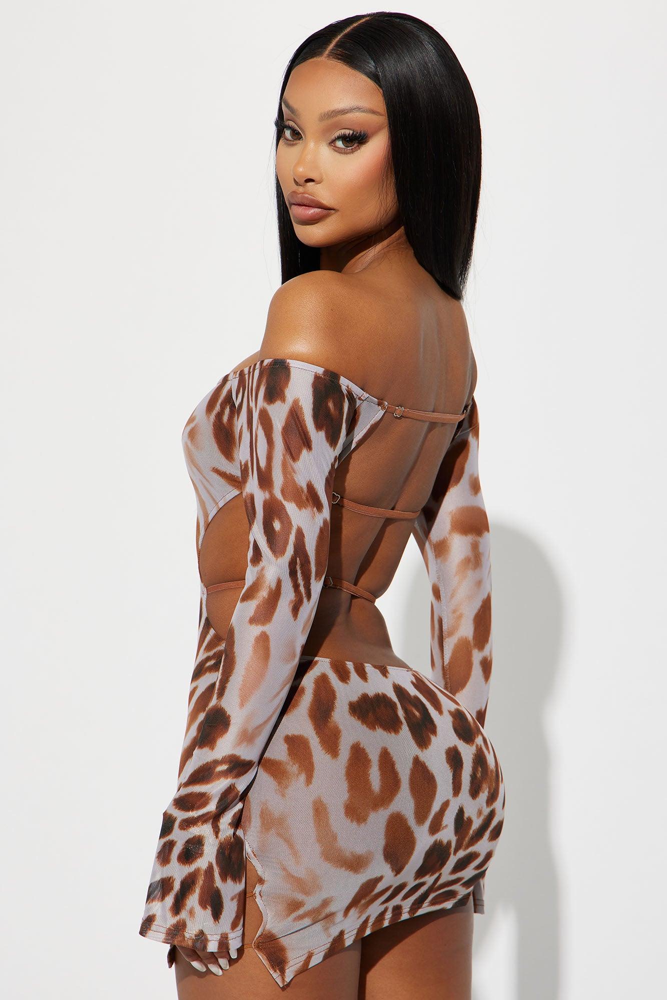 Alexia Micro Mini Dress - Brown Product Image