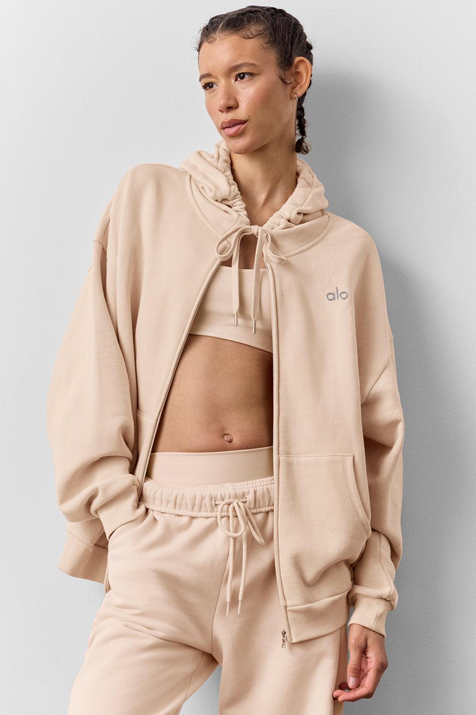 Accolade Full Zip Hoodie - Macadamia Female Product Image